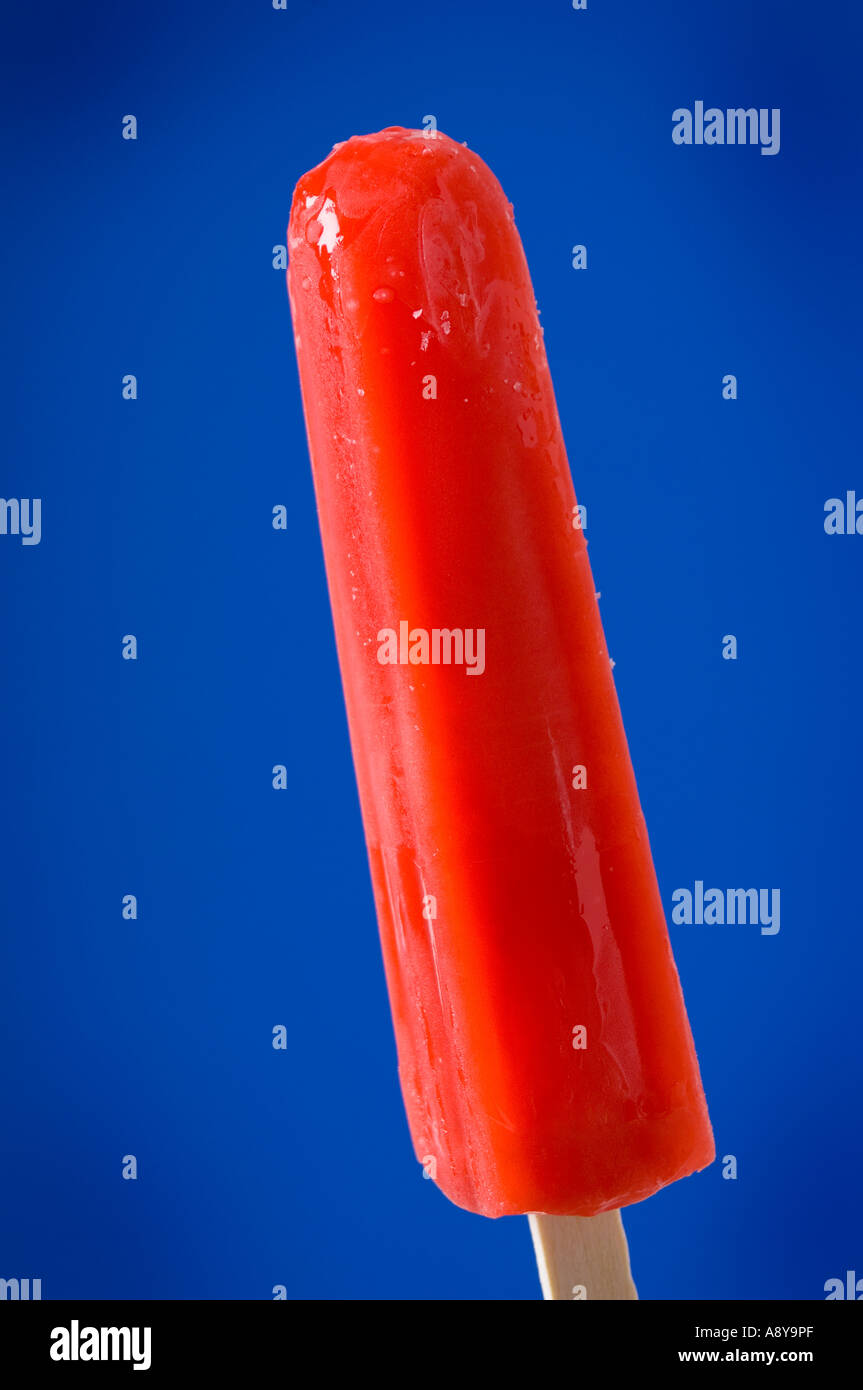 Popsicle rosso Foto Stock