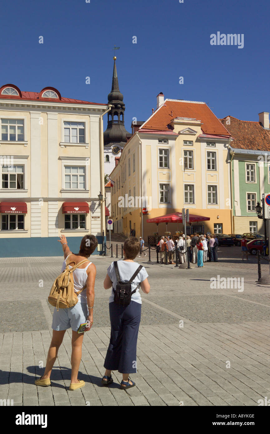 Lossi Plats Toomkirik e Chiesa Dome Tallinn Estonia Foto Stock