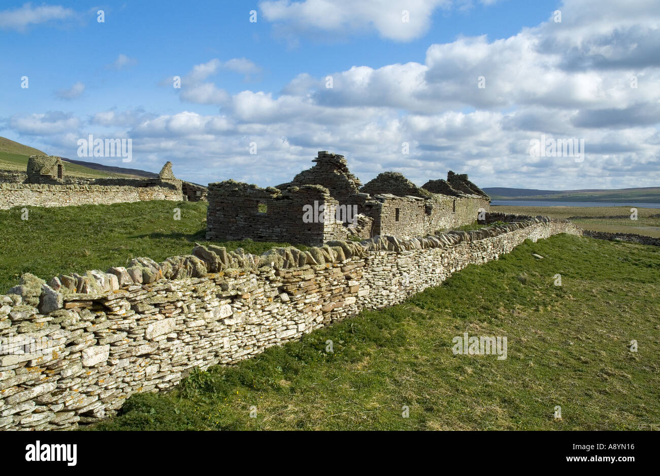 Dh Westness ROUSAY ORKNEY Skaill agricola Agriturismo rovine rovina Foto Stock