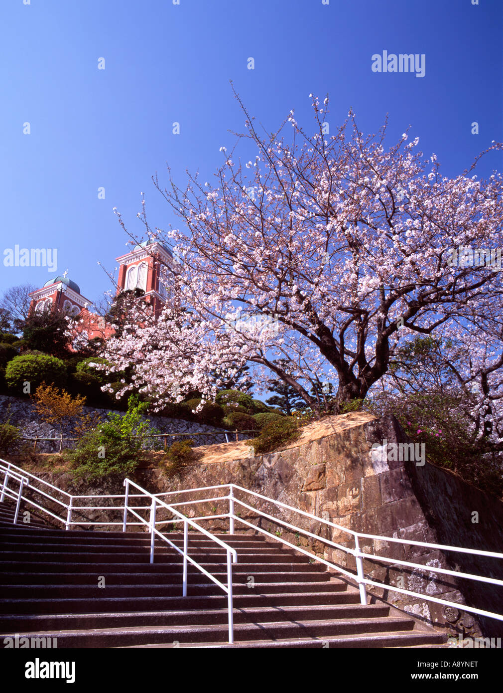 Urakami Cathedral ( St. Mary's Cathedral ) Once the largest church in the Orient.Destroyed by atomic bomb,  rebuilt in 1959 Foto Stock