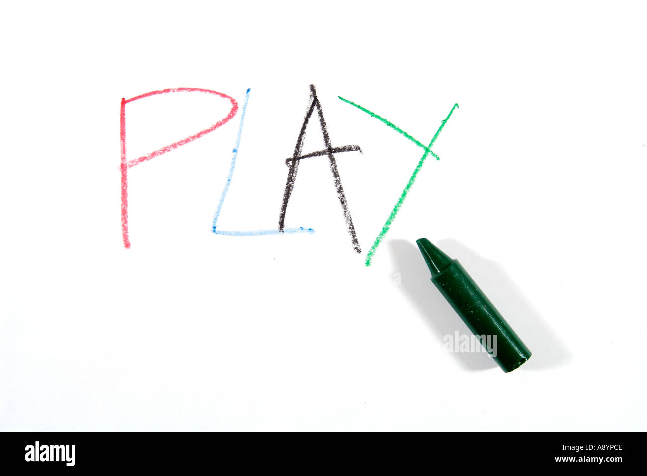 Childs disegno matita di colorazione colorazione bambino kid giocare Giocare divertente l'infanzia felice imparare l apprendimento scolastico Foto Stock