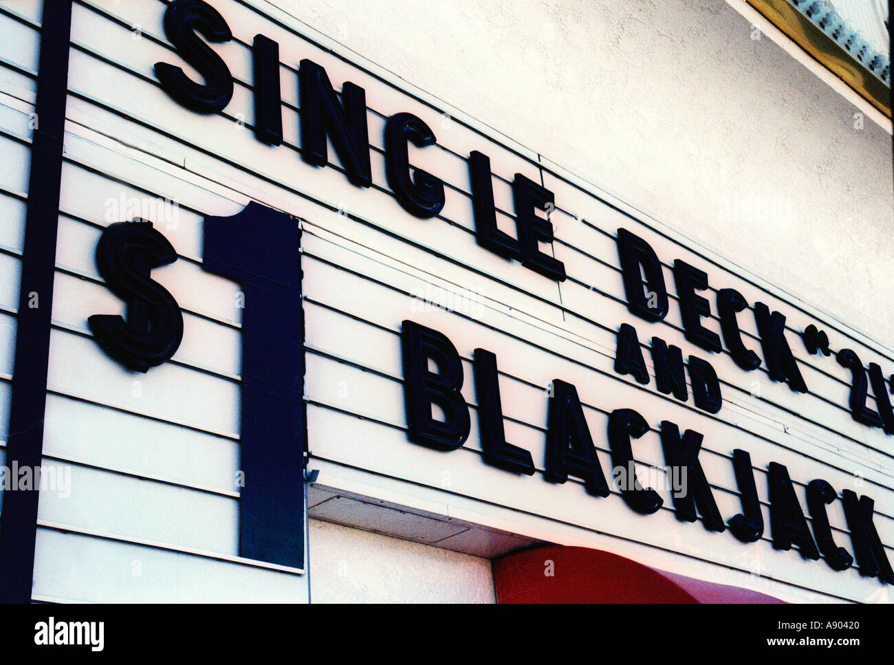 Blackjack Sign in Las Vegas, nanovolt Foto Stock