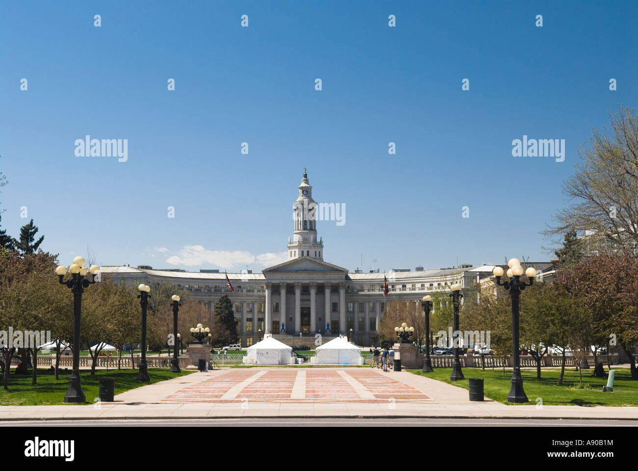 La città e la contea di edificio Denver Colorado USA America Foto Stock