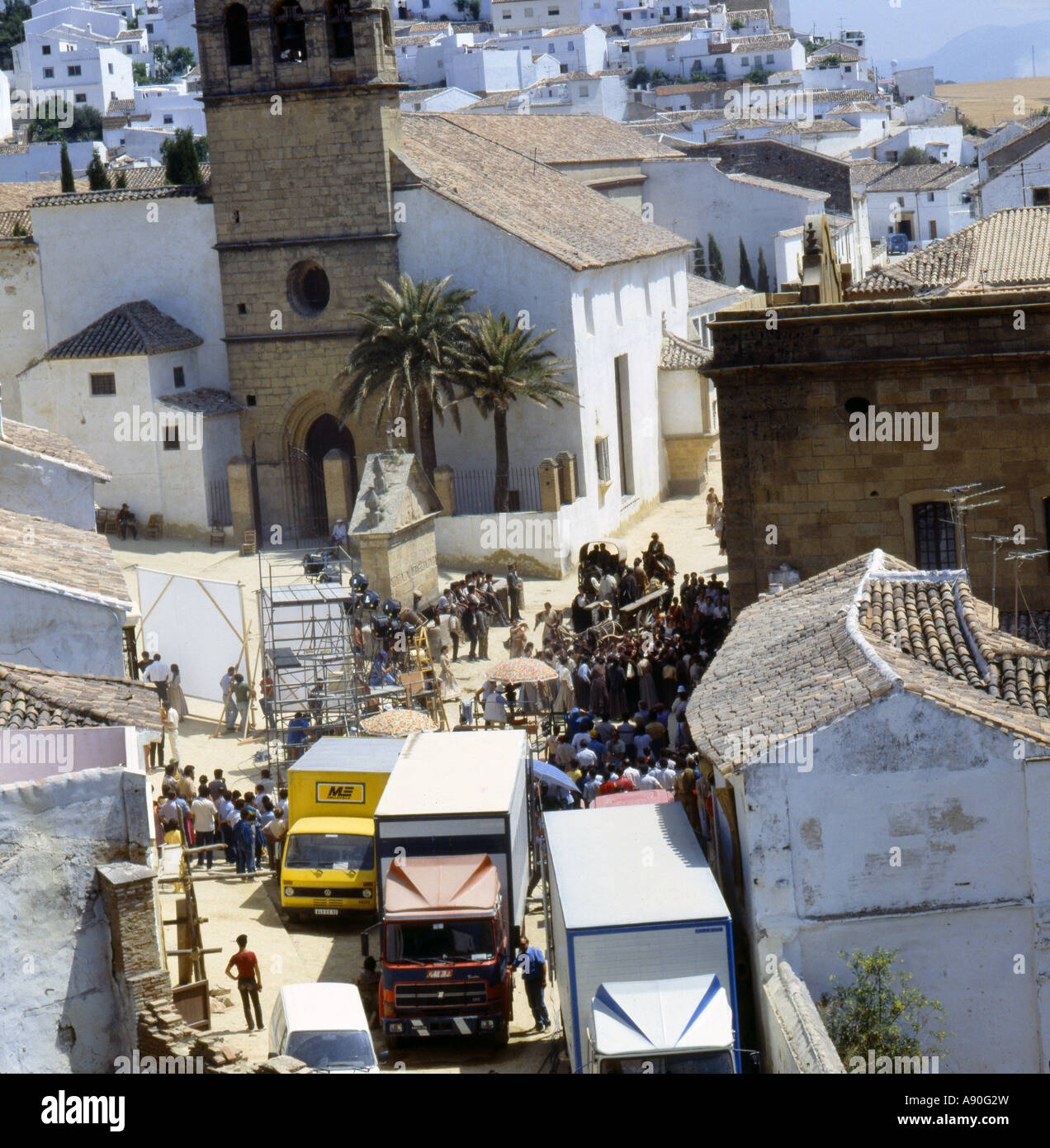 Le riprese di "Carmen" in Ronda, Malaga, Spagna 1983 Foto Stock