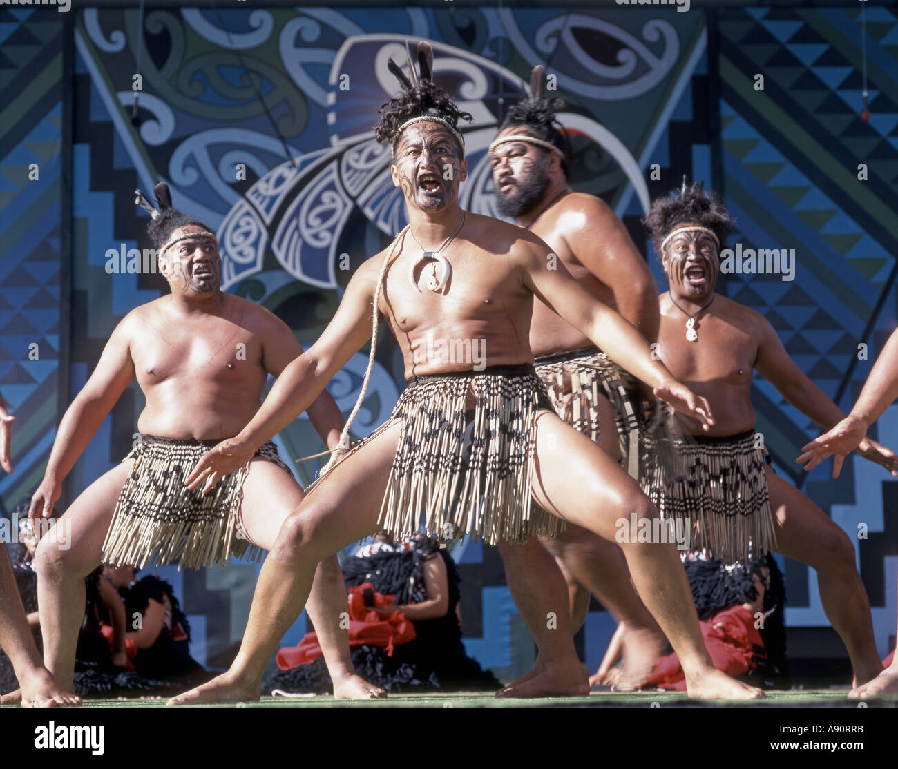 Nuova Zelanda Isola del nord Rotorua Arts Festival di danza e canto le prestazioni Foto Stock