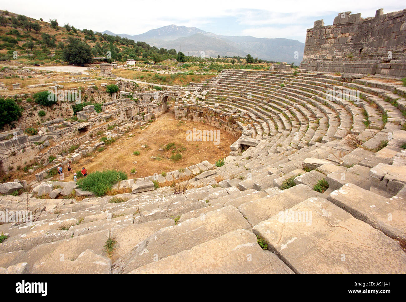 Rovine dell Anfiteatro Romano Xanthos Turchia Foto Stock