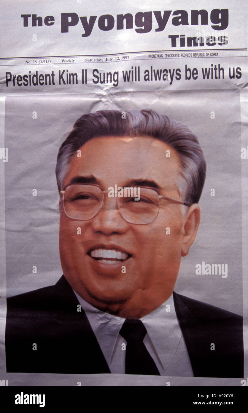 Corea del Nord - Pyongyang. Kim Il Sung in tempi di Pyongyang Foto Stock