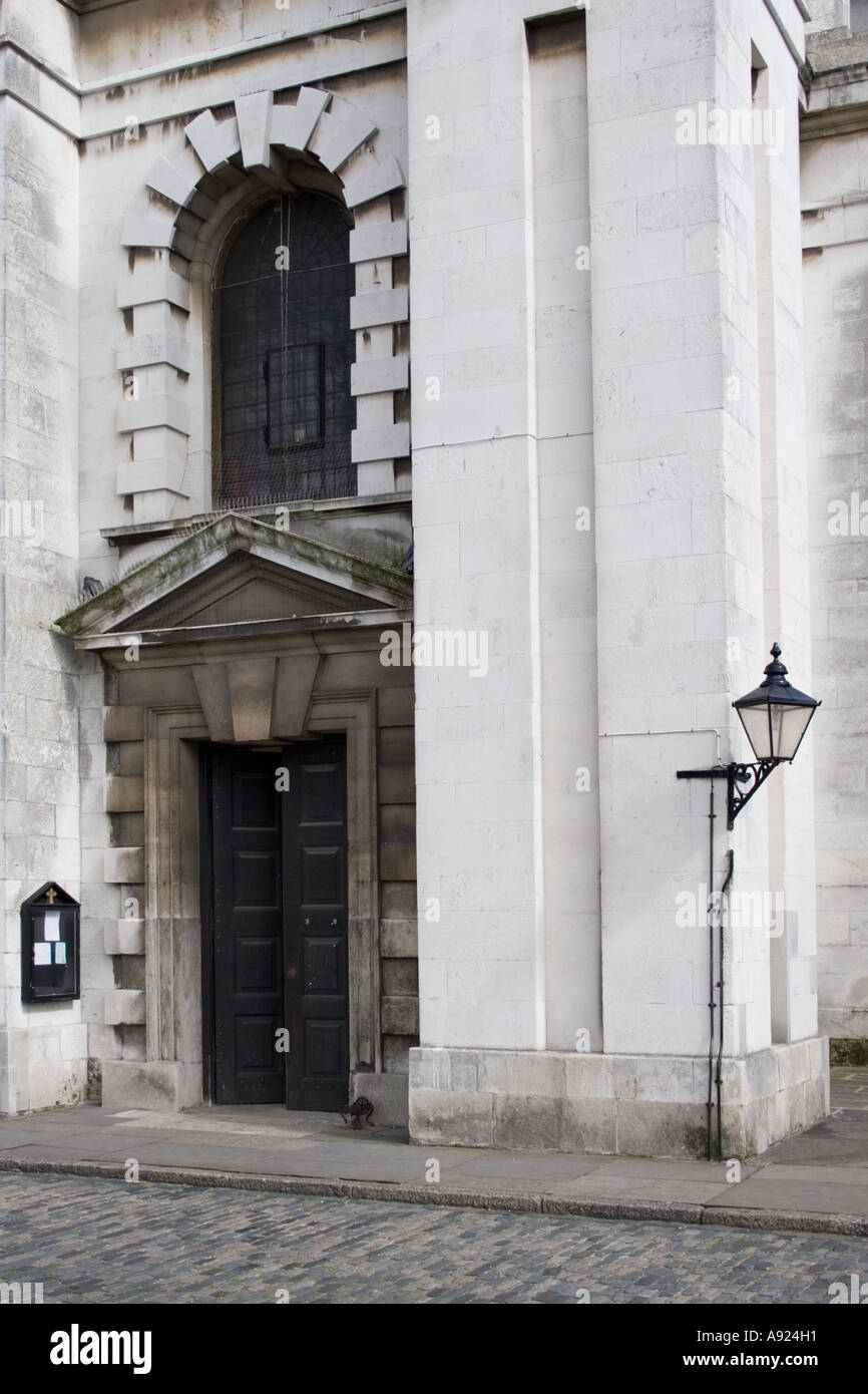 Sportello posteriore della St Alfege la Chiesa a Greenwich, Inghilterra, l'Europa. Foto Stock