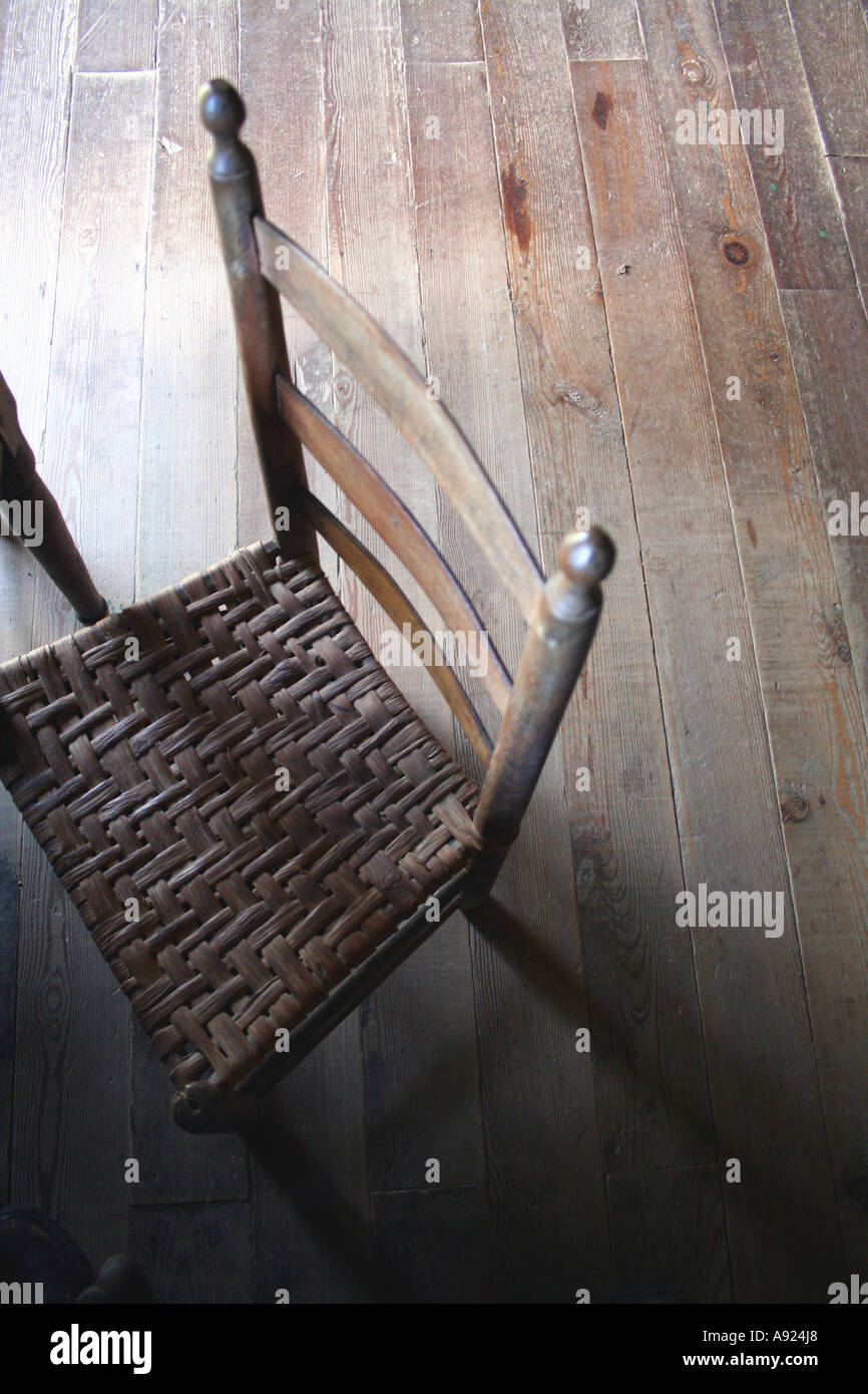 Sedia in slave quarters, Mariagrazia Vance Natali, Buncombe County, Carolina del Nord Foto Stock