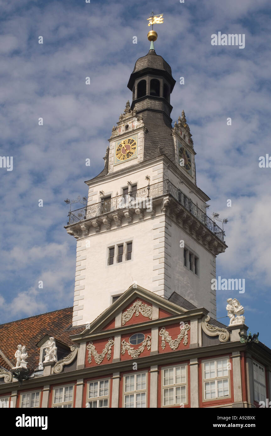 Torre, Castello Wolfenbuettel, Bassa Sassonia, Germania Foto Stock