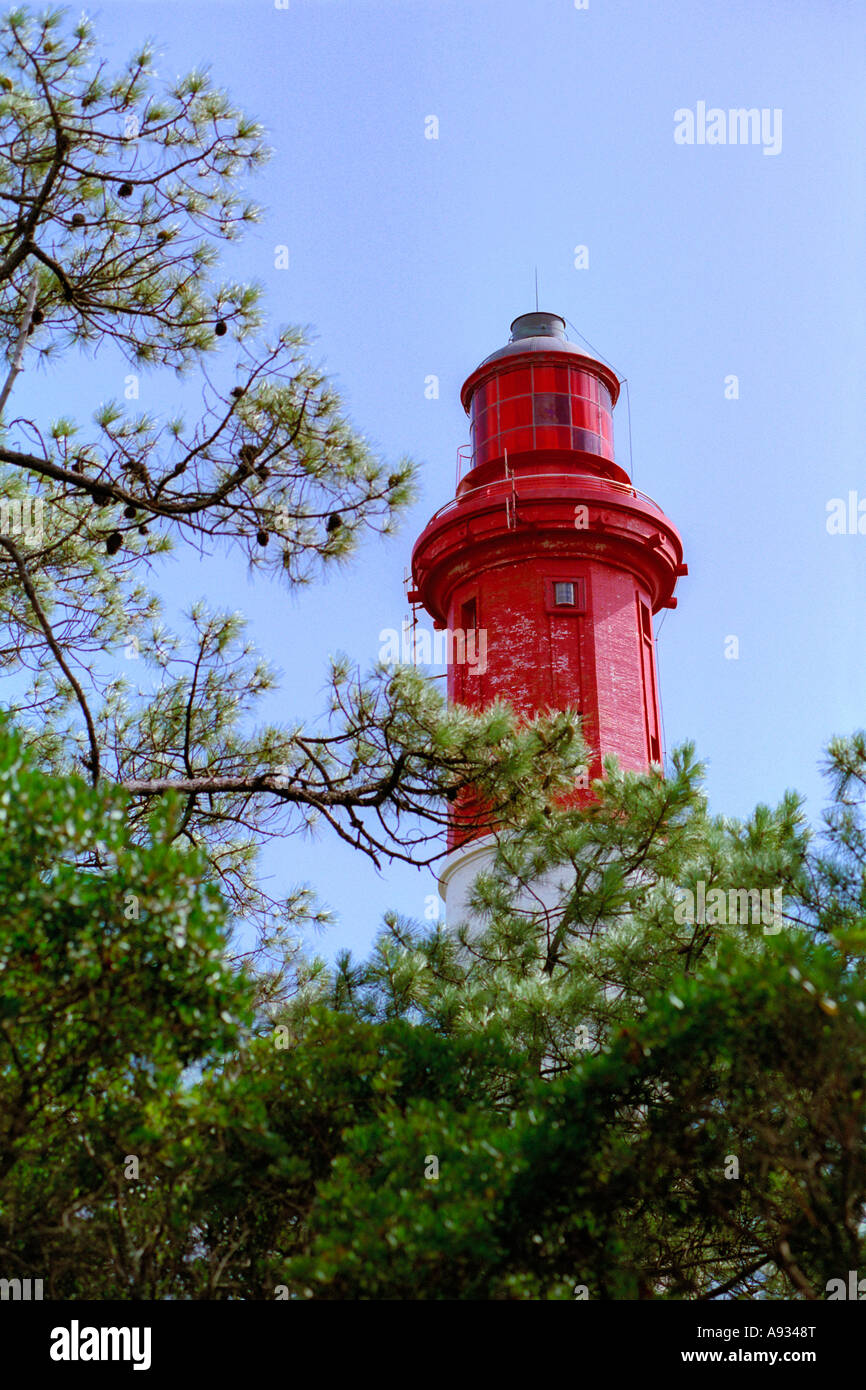 Francia Arcachon, Cap Ferret Lighthouse JMH0003 precedentemente Alamy ref come0214 Foto Stock