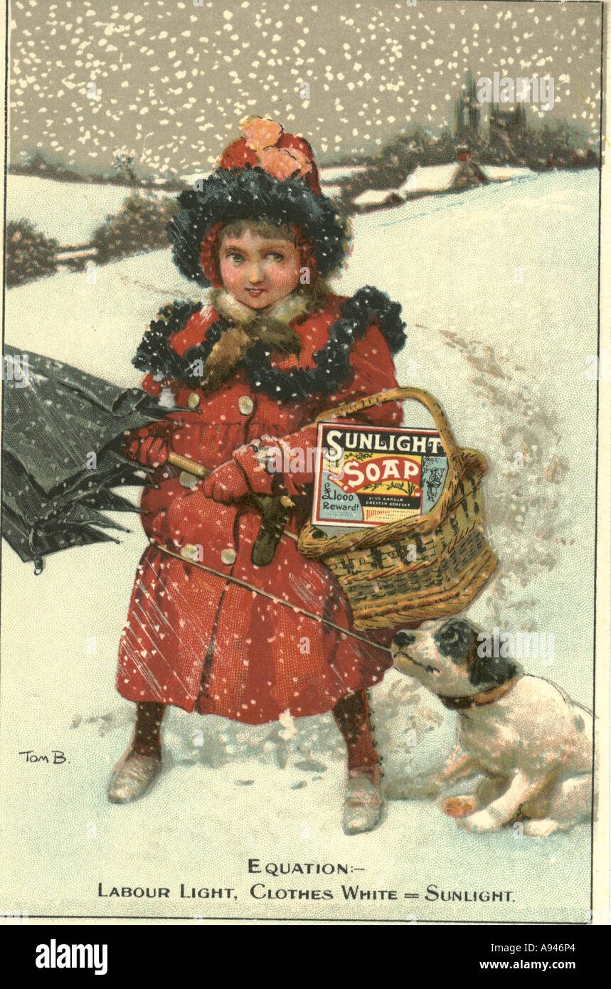 La luce del sole rivista soap inserisci annuncio circa 1900 Foto Stock