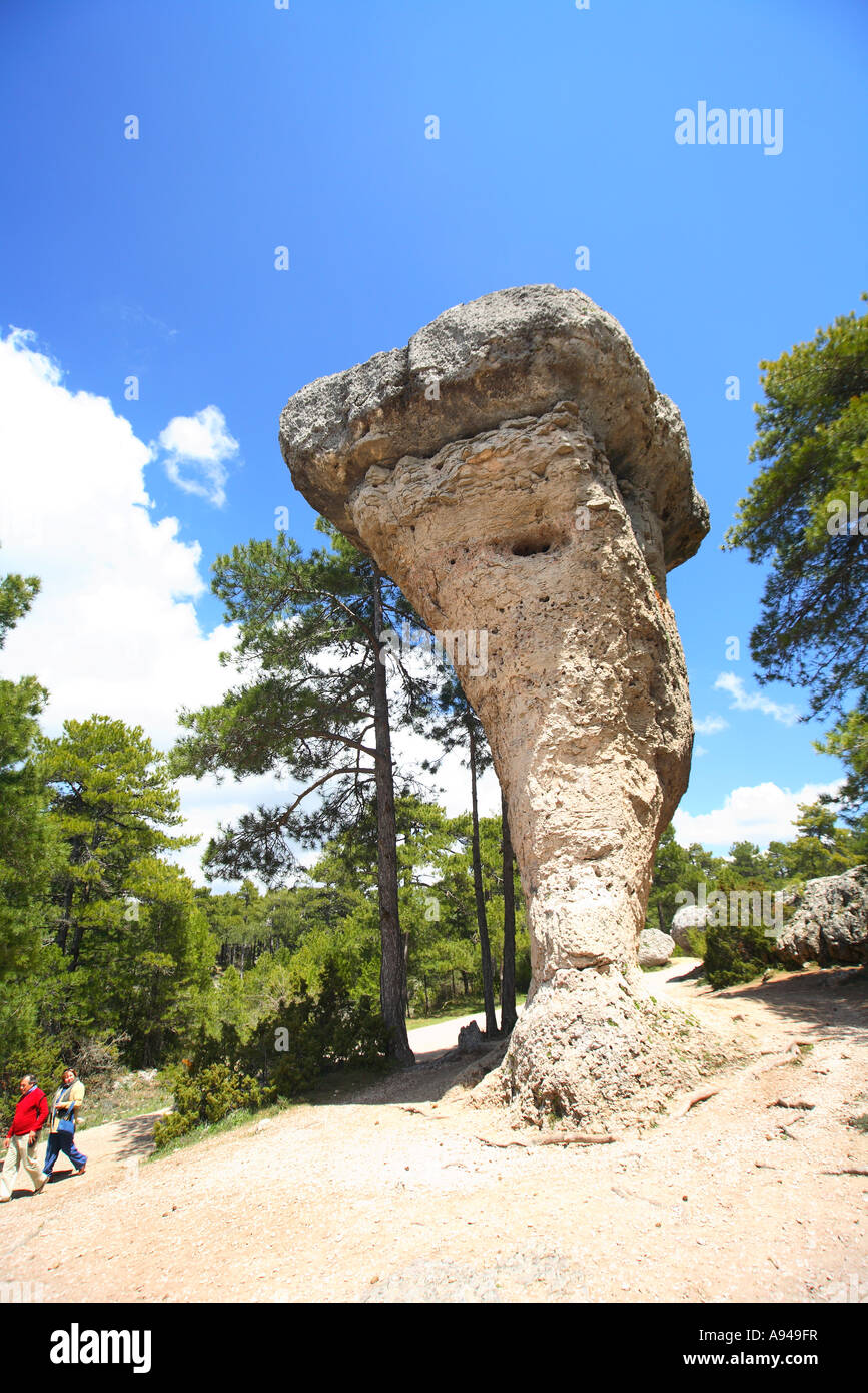 Haunted city La Ciudad Encantada Serrania de Cuenca Sierra de Valdecabras Provincia di Castilla La Mancha in Spagna Foto Stock