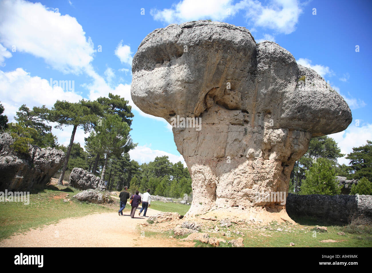 Haunted city La Ciudad Encantada Serrania de Cuenca Sierra de Valdecabras Provincia di Castilla La Mancha in Spagna Foto Stock