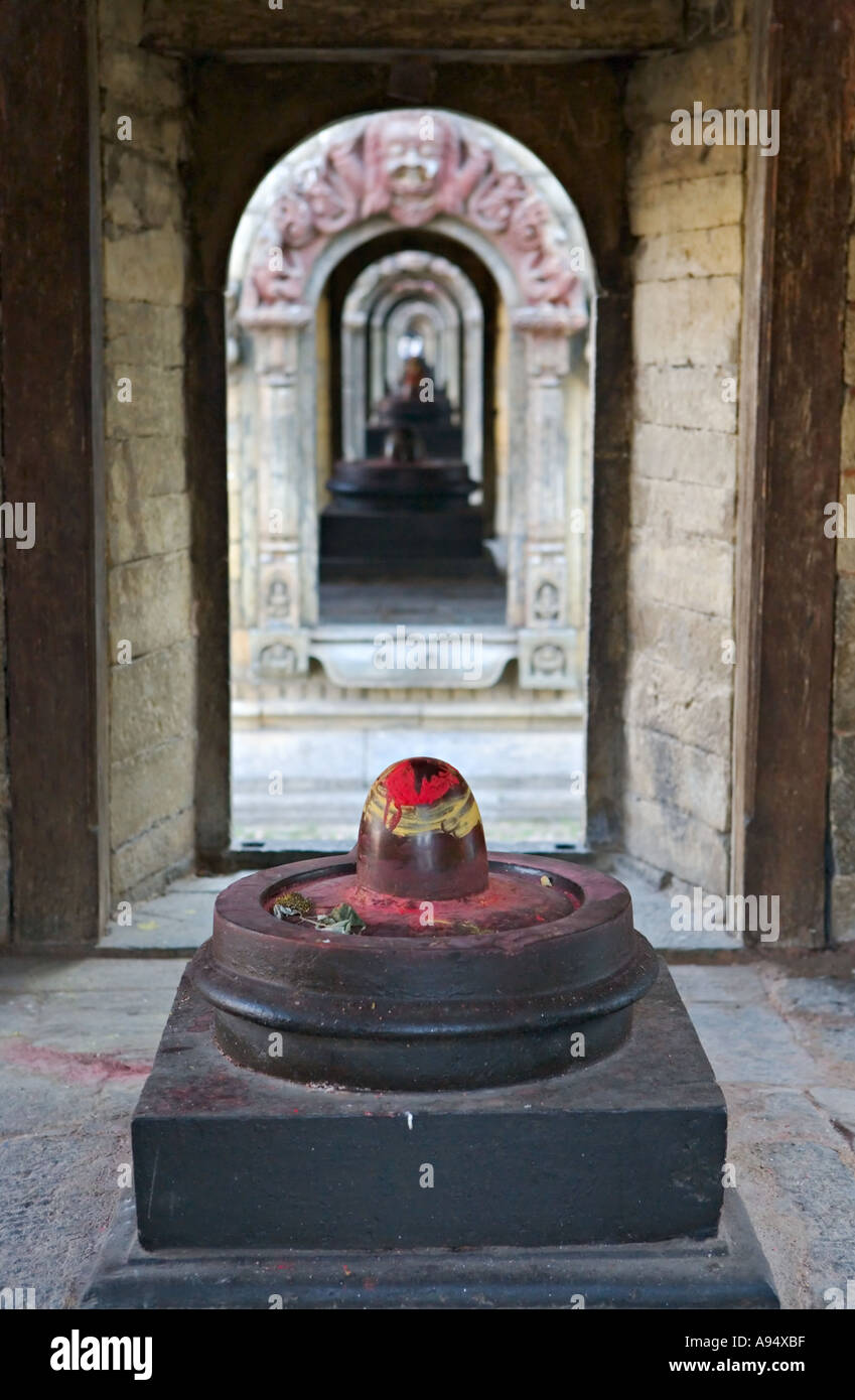 Shiva lingum in Kathmandu Foto Stock