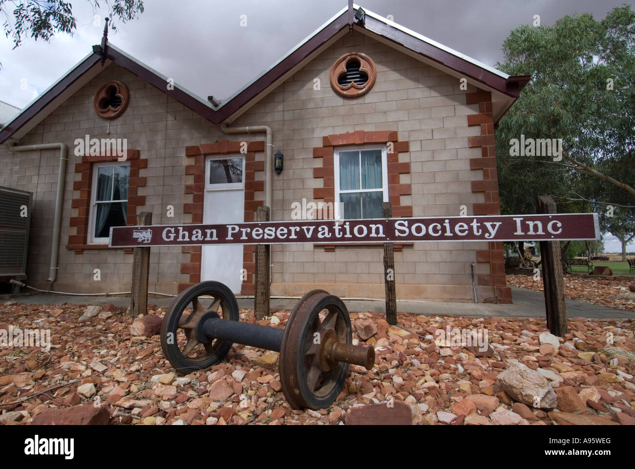 Old Ghan Railway Museum in Alice Springs Territori del Nord Australia 2007 Foto Stock