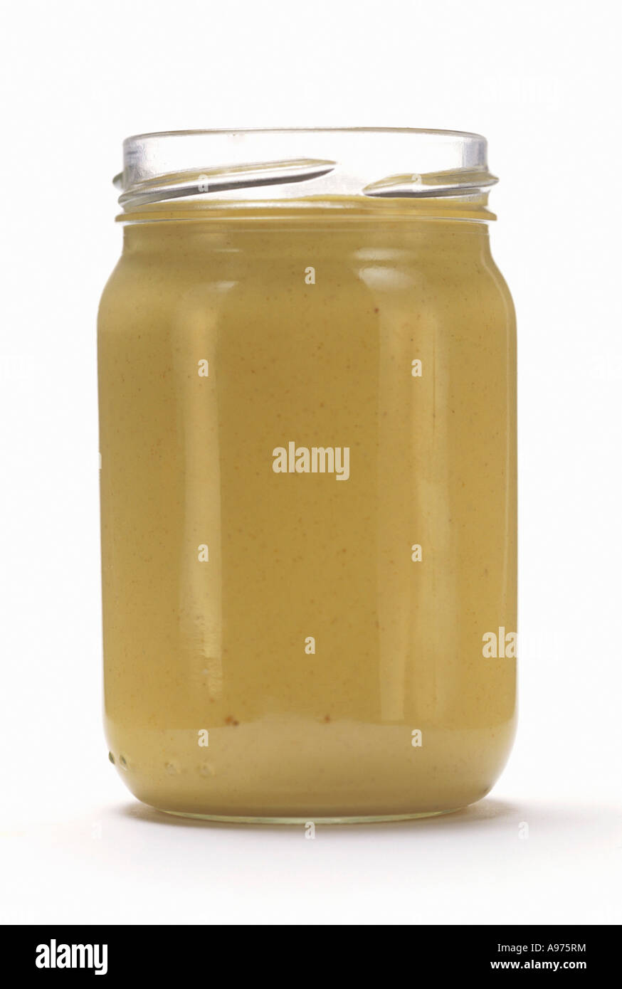 Un vasetto di senape gialla FoodCollection Foto Stock
