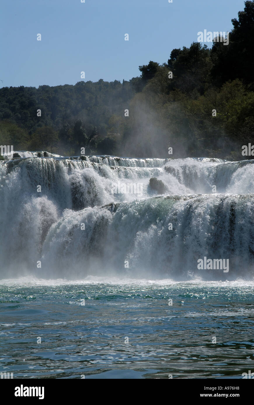 Skradinski buk cascate di Krka Parco nazionale di Croazia Foto Stock