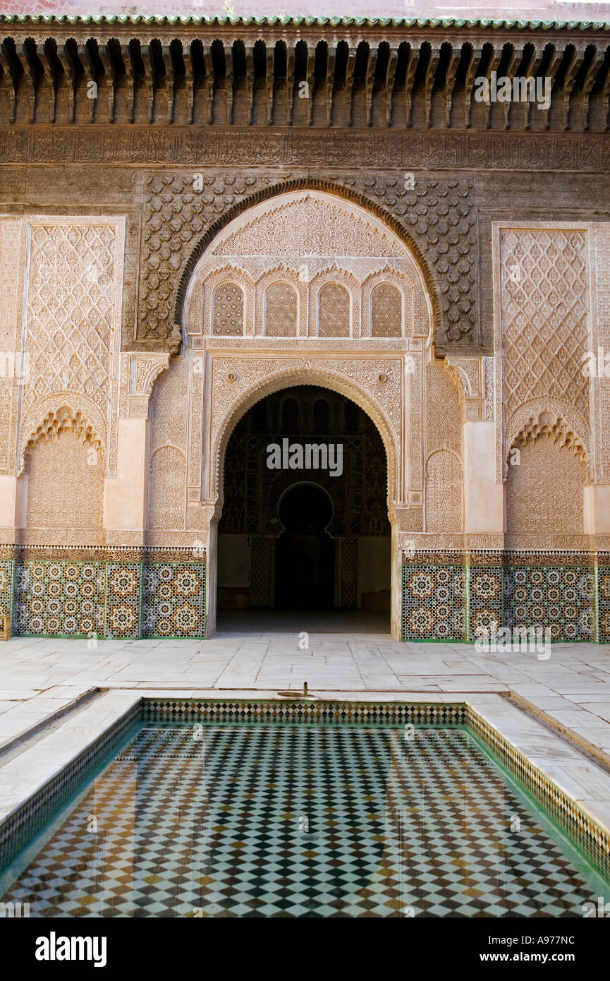 Medersa Ben Youssef - Marrakech - Marocco Foto Stock