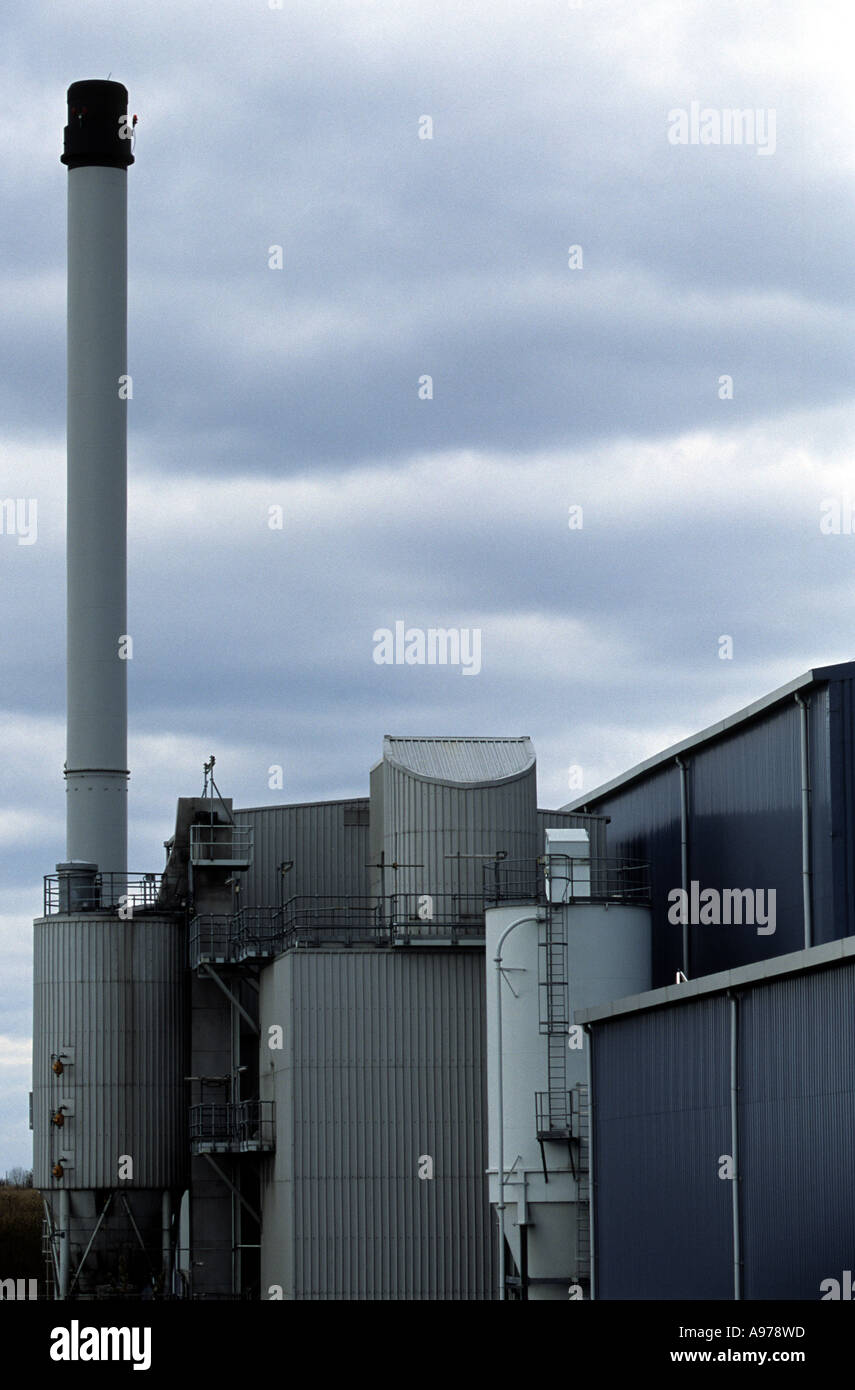 Masterizzazione di paglia power station, Ely, Cambridgeshire, Regno Unito. Foto Stock