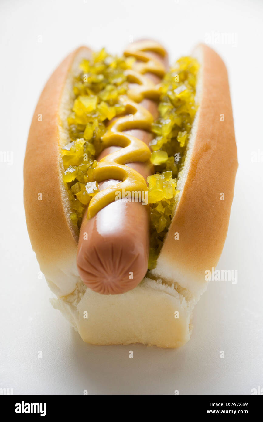 Hot Dog con sapore e senape FoodCollection Foto Stock