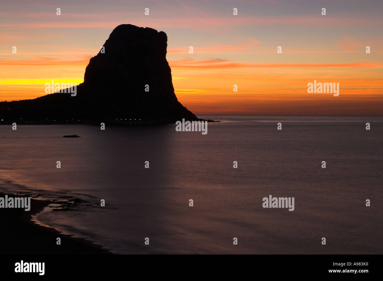 Penon de lfach, Calpe, Spagna, Europa Foto Stock