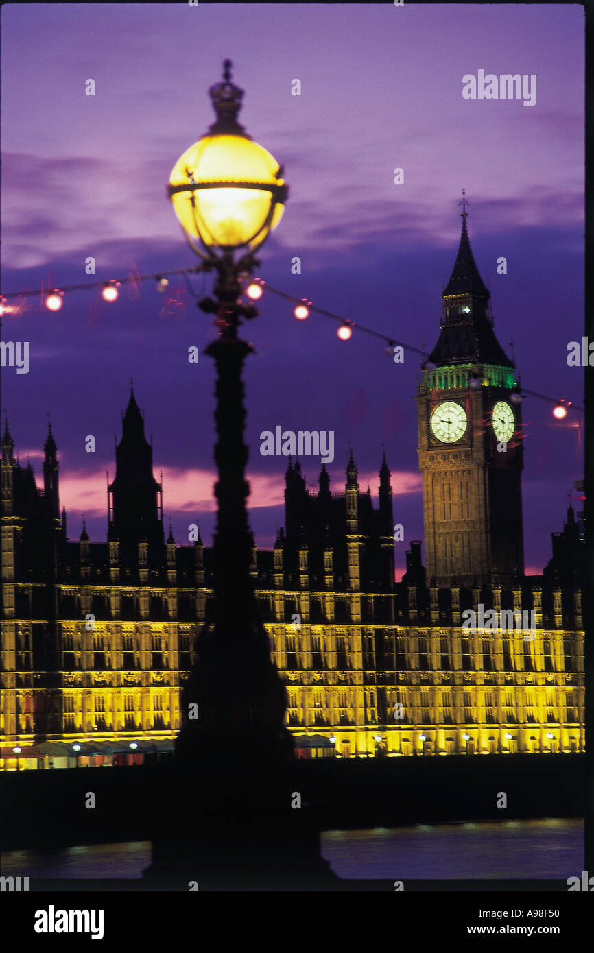 Case del Parlamento Big Ben London REGNO UNITO Foto Stock