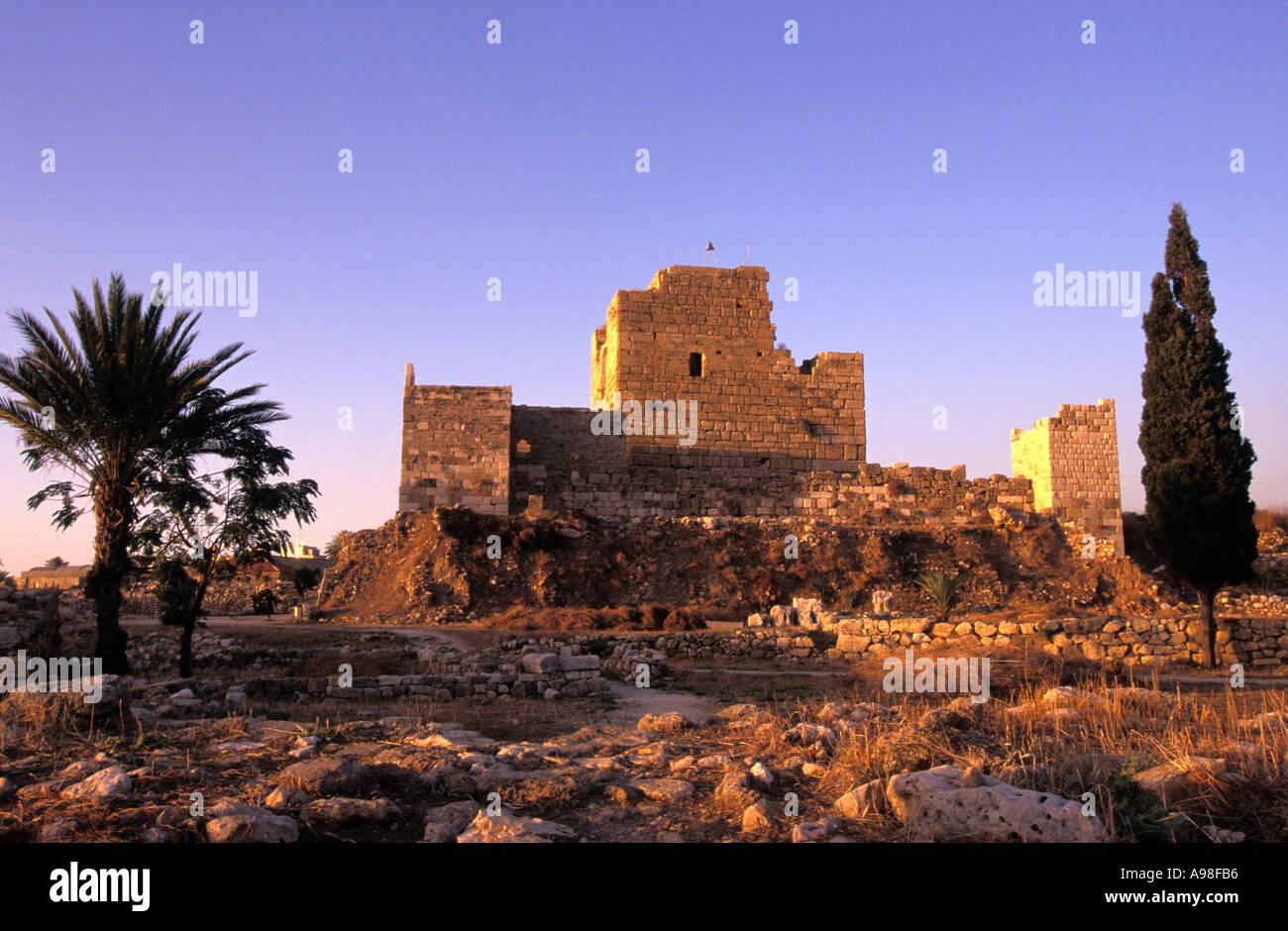 Castello dei Crociati, Byblos (jbail), il Libano. Foto Stock