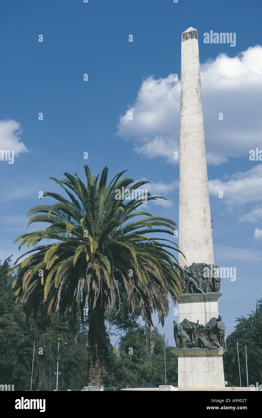 Monumento di guerra a Sidist chilo ad Addis Abeba in Etiopia Foto Stock