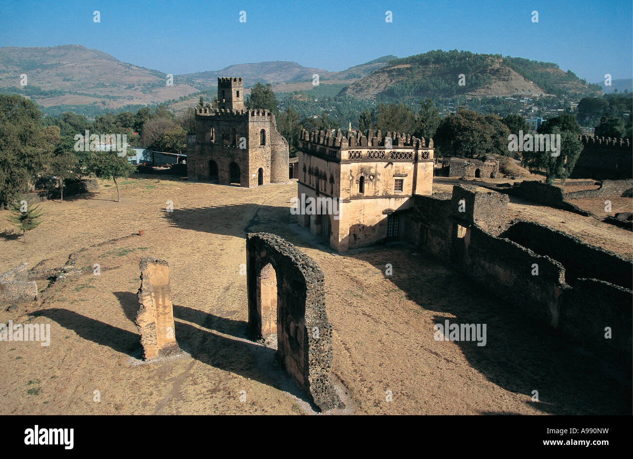 Re Fasilidas Castelli Gondar Etiopia Foto Stock