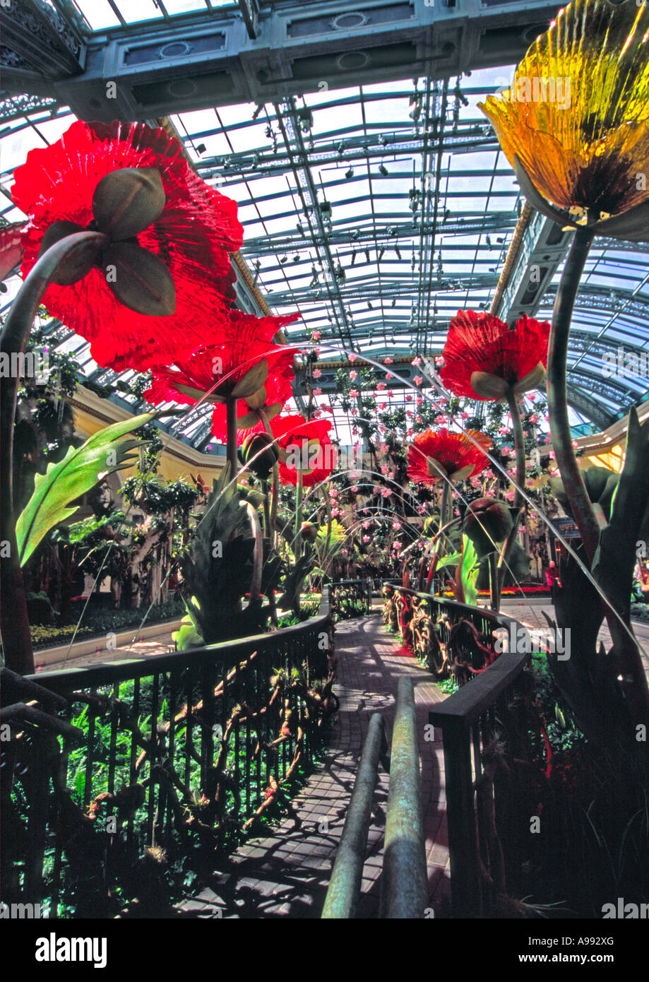Il Bellagio Casino atrium in Las Vegas Nevada Foto Stock