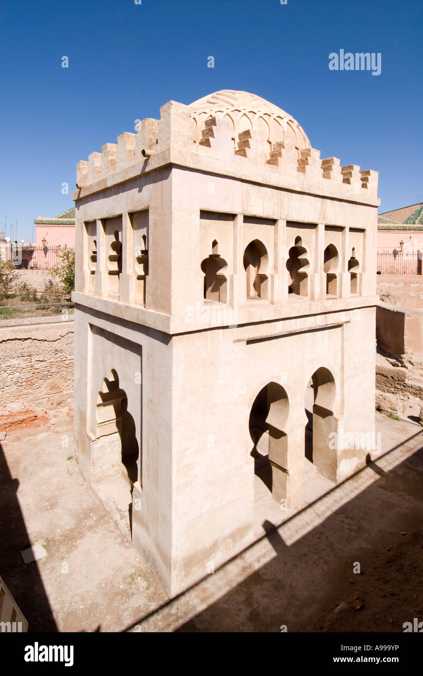 Il santuario di Koubba Ba adiyn. Marrakech. Il Marocco Foto Stock