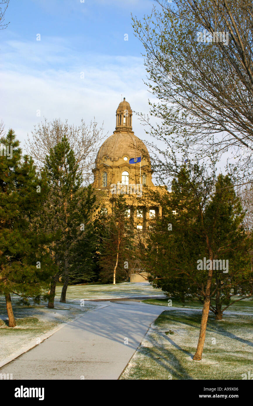Il palazzo del Parlamento; il palazzo del Parlamento; Edmonton, la città capitale di Alberta, Canada Foto Stock