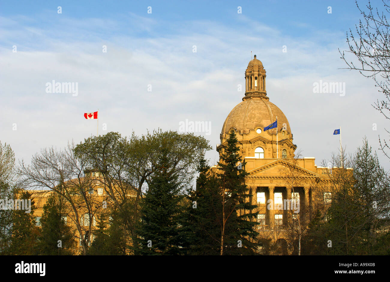 Il palazzo del parlamento; Edmonton, la città capitale di Alberta, Canada Foto Stock