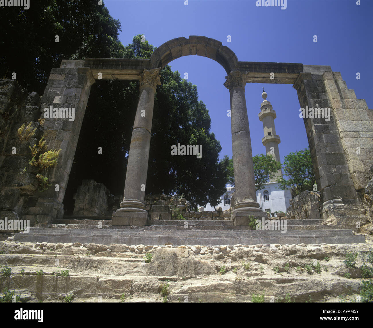 Bagni Romani HAMMAT GADER ROVINE GOLAN ISRAELE Foto Stock