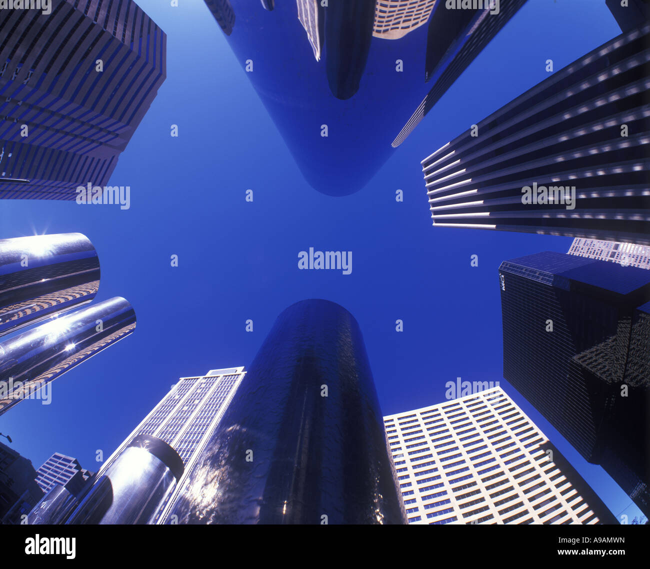 Alti edifici adibiti ad uffici Downtown Denver Colorado USA Foto Stock