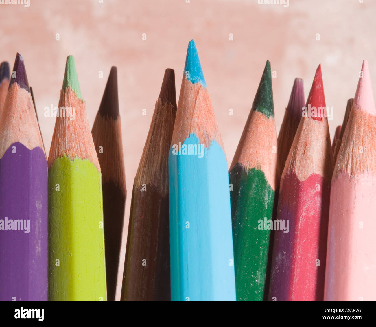 Gruppo di matite colorate Foto Stock