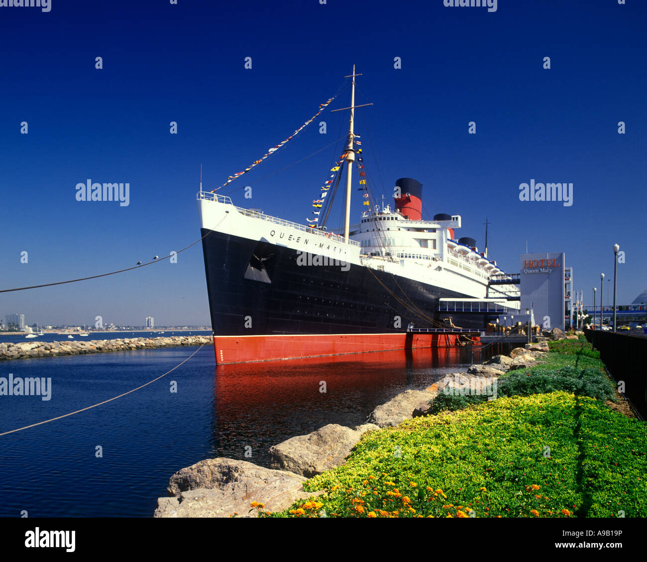 QUEEN MARY HOTEL RISTORANTE LONG BEACH CALIFORNIA USA Foto Stock