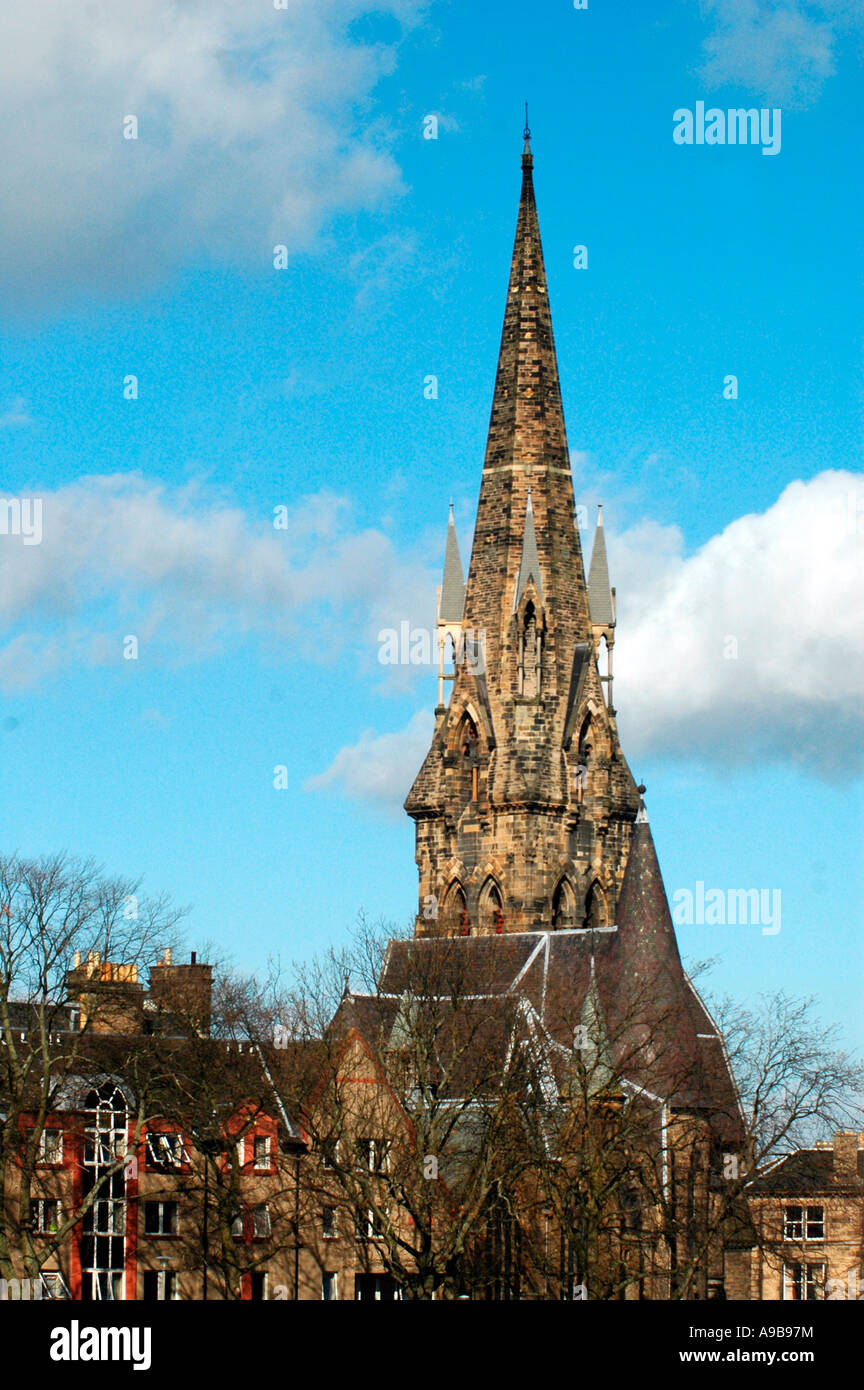 Barclay guglia della chiesa,Tollcross,Bruntsfield Links , Edimburgo, Scozia, Regno Unito Foto Stock