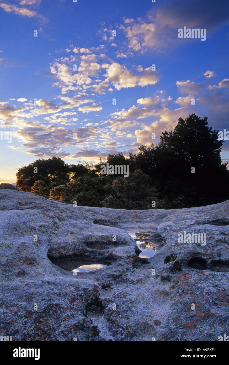 Alba sulle città di Rocks National Preserve in Idaho USA Foto Stock