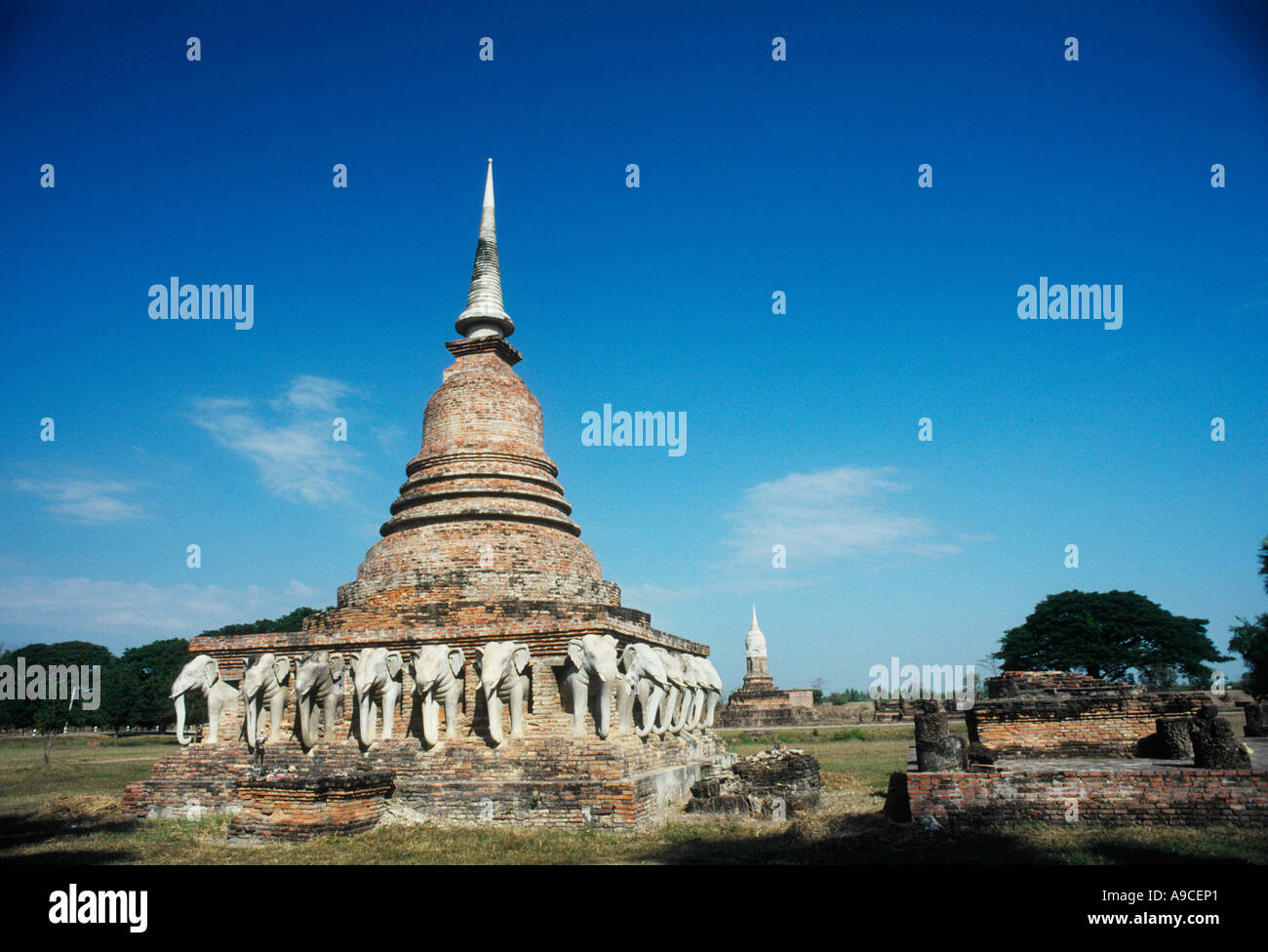 Sukhothai historical park rovine della Thailandia Foto Stock