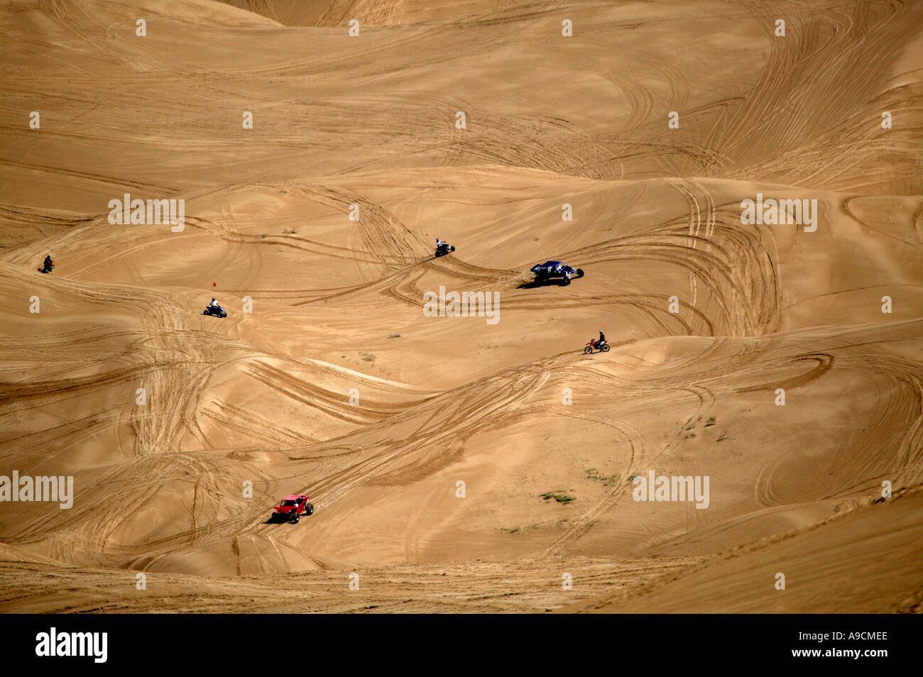 Il fuoristrada area ricreativa del Imperial dune di sabbia Recreation Area della California del Sud Foto Stock