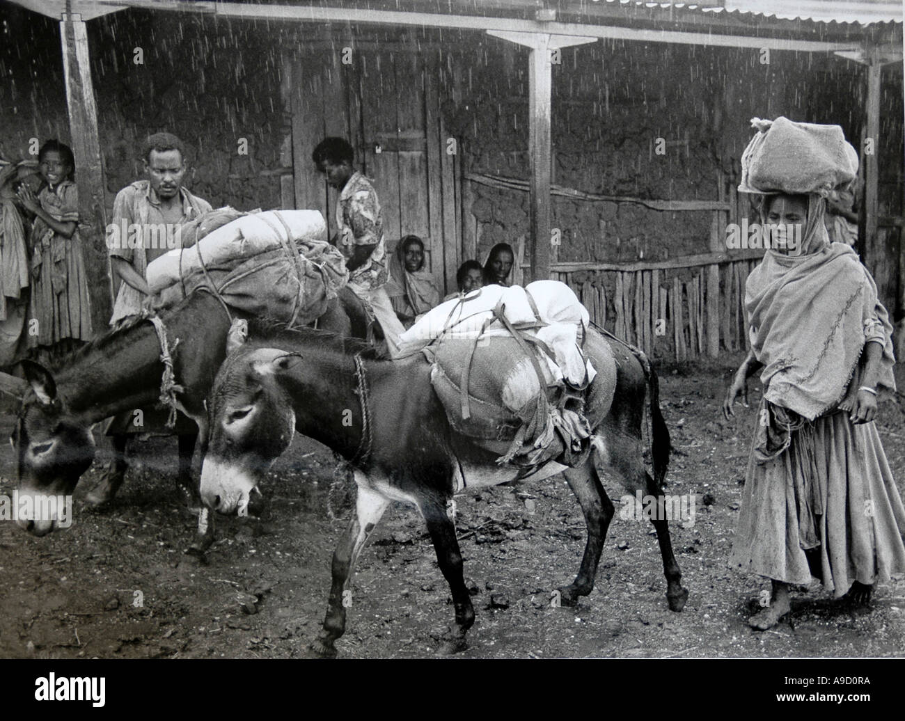 Etiopia un giorno di pioggia a Diradawa Foto Stock