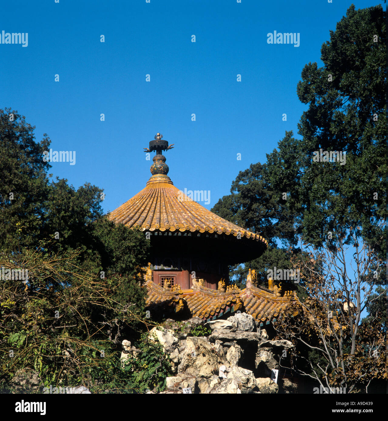 Qian Qiu Ting Pavilion, il Palazzo Imperiale, la Città Proibita di Pechino, Cina Foto Stock