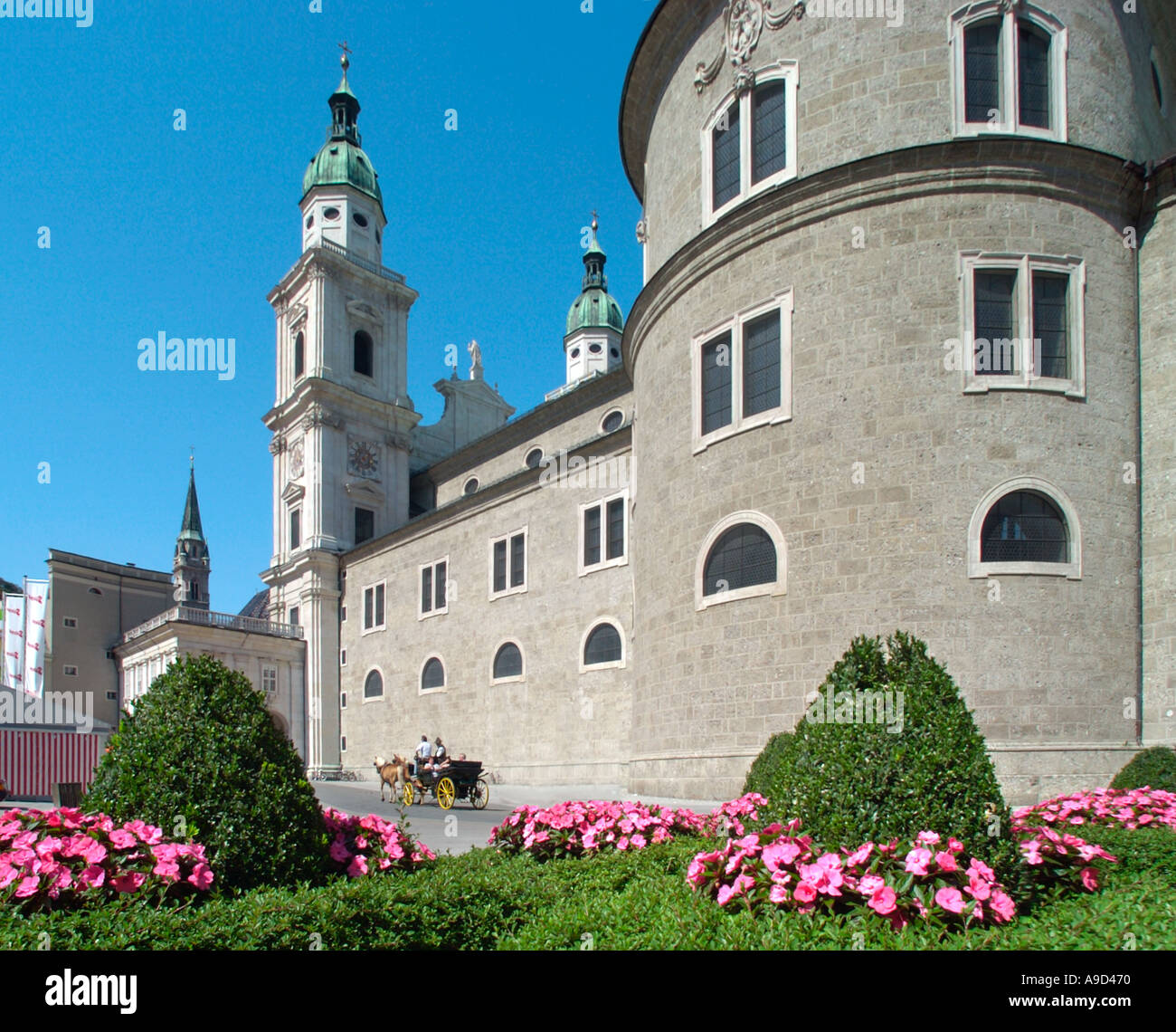 Cattedrale e Kapitalplatz, Altstadt (Città Vecchia), Salisburgo, Austria Foto Stock