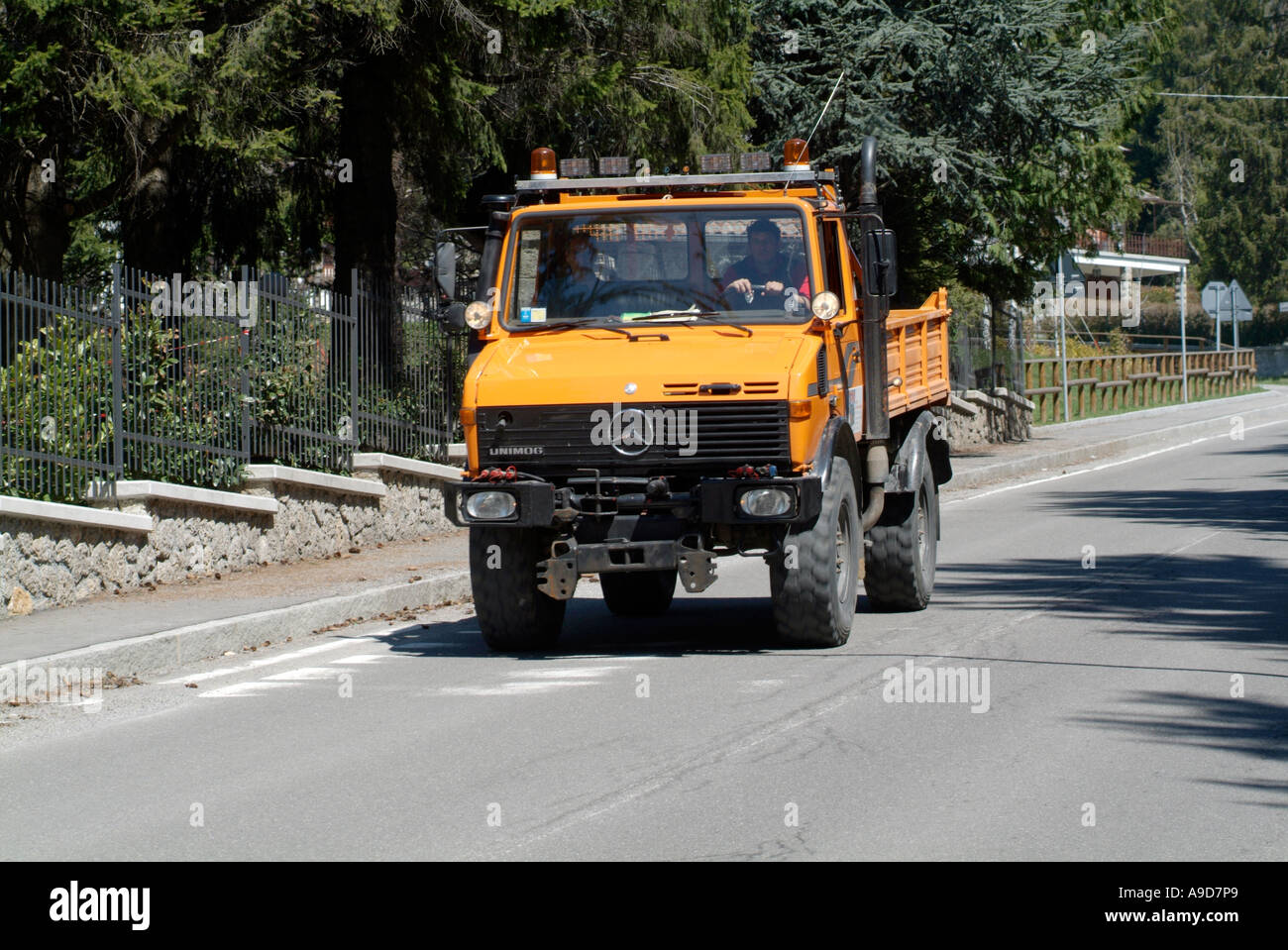 Mercedes, unimog, commerciale, veicolo, camion, fuoristrada, off road, autocarro, quattro, quattro, Foto Stock