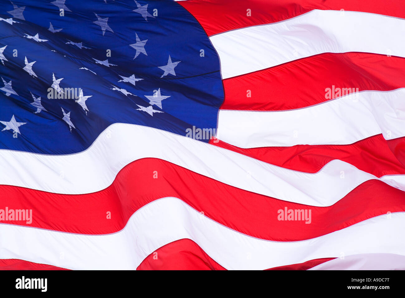 Bandiera americana a stelle e strisce Stati Uniti d'America nord Foto Stock