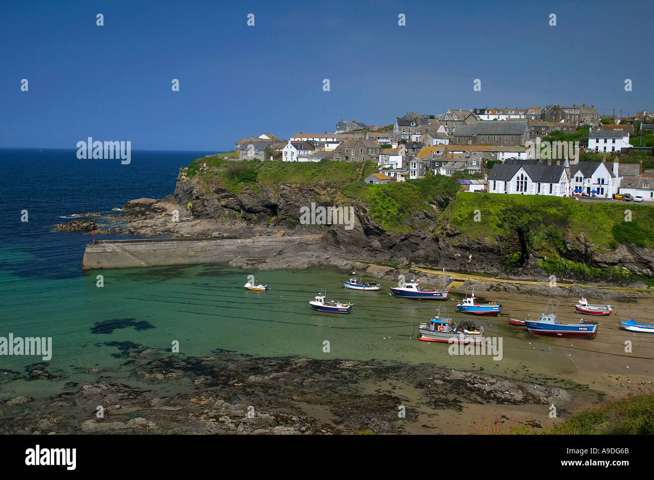 Port Isaac Cornwall Regno Unito Foto Stock