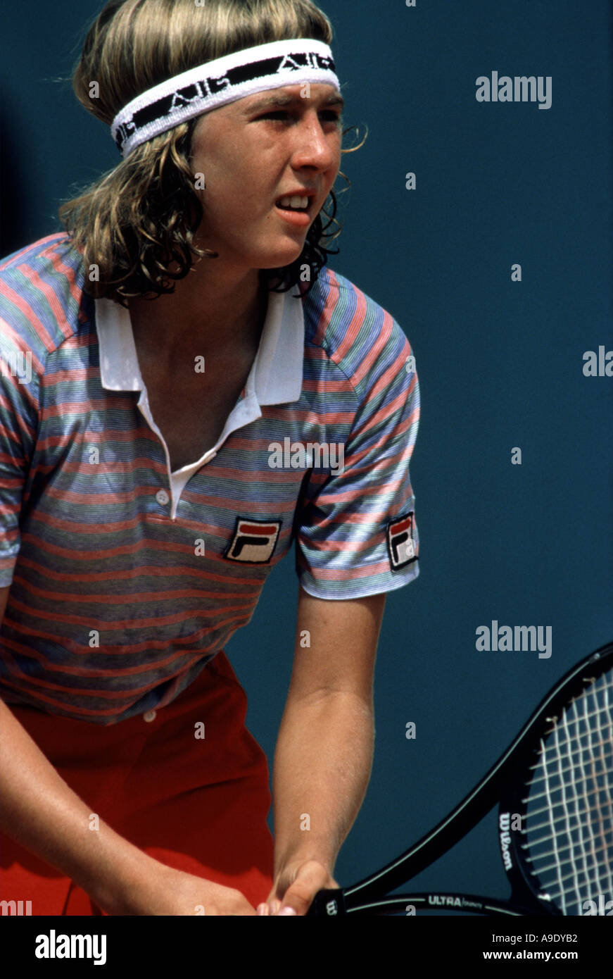 Andrea Jaeger usa solo 15 anni presso il francese apre i campionati di  tennis Roland Garros Parigi Francia Foto stock - Alamy