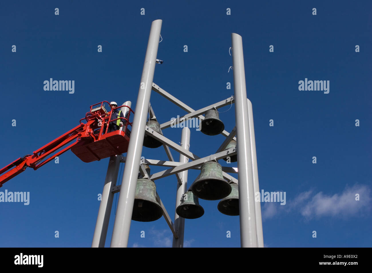 Impianto di illuminazione in Middlesbrough city center   Cherry raccoglitori e architettura di strada Yorkshire Regno Unito Foto Stock